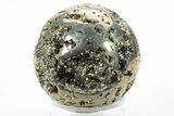 Polished Pyrite Sphere - Peru #228366-2